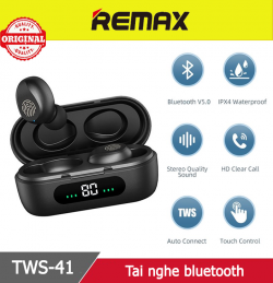 Tai Nghe Bluetooth True Wireless Remax TWS-41 tích hợp màn hình LED