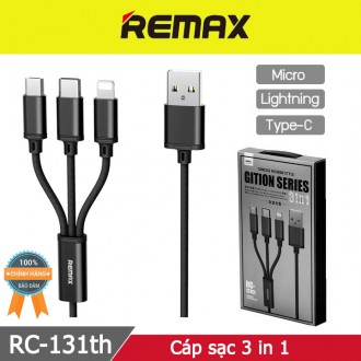 Cáp Sạc Remax 3 Đầu RC-131TH IPHONE - MICRO USB - TYPE C Dây Dù