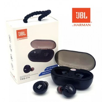 Tai nghe Bluetooth Đen JBL sport TWS-D76 Rất ấm Bass-treble rõ ràng
